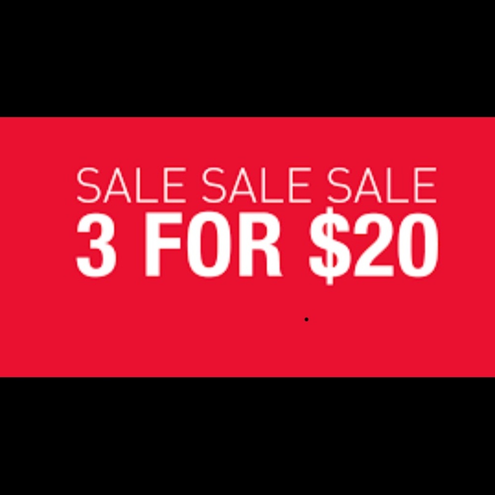 3/$20 Sale